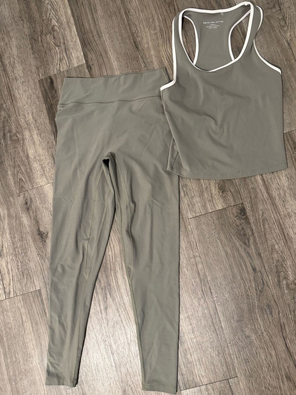 WFA Women's Olive Green Leggings & Tank Set